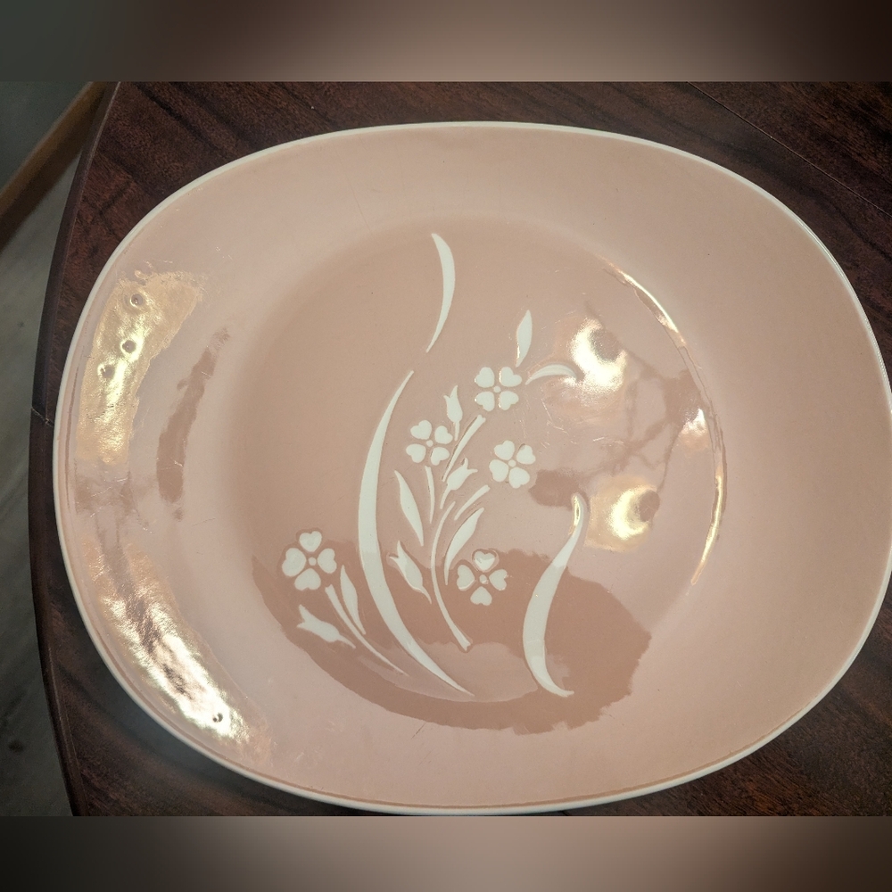 Vintage Harkerware "Springtime" oval serving platter